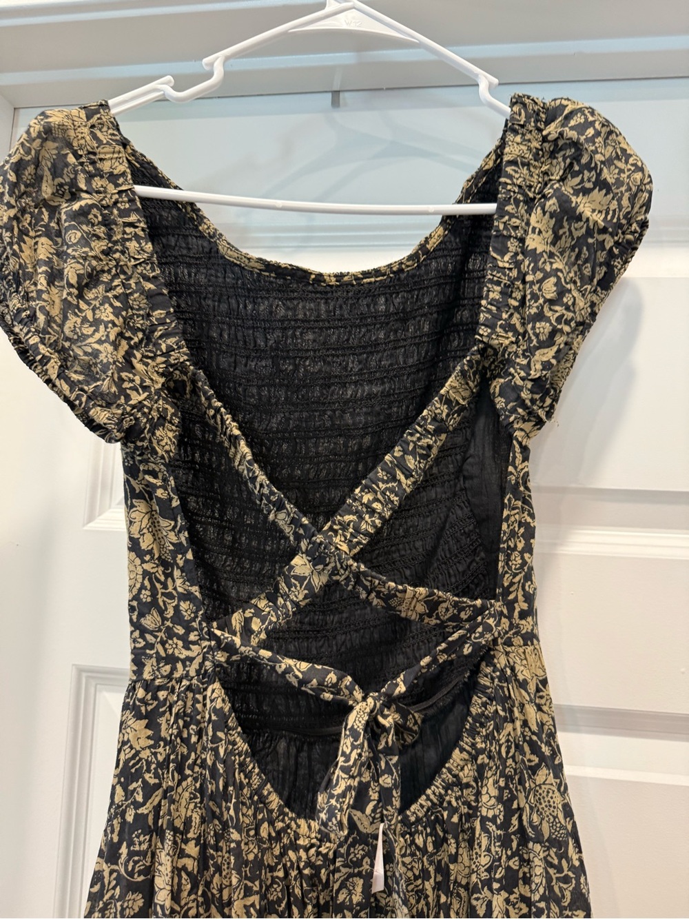 Free People Black and Tan Floral Maxi Dress - Picture 5 of 7